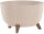 SIENA GARDEN ECO Gefäß Oslo 40cm beige Kst./Holzf., Ø40 x 25cm