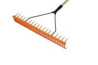 SIENA GARDEN KS-Rasenrechen mit 32 gebogenen Zinken, 64cm