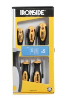 IRONSIDE Schraubendr-Set 5tlg Tx00 2Komp-Griff C.V.-Sta