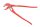 IRONSIDE Wasserpumpenzange 250 mm rot lackiert