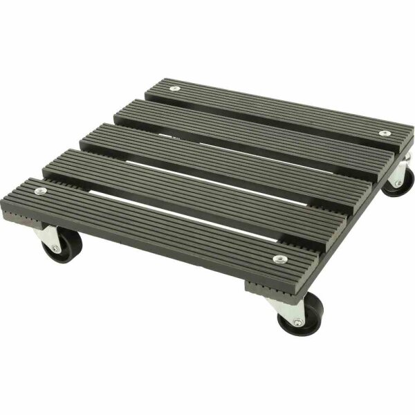 SIENA GARDEN Pflanzenroller WPC, 30 x 30 cm, anthrazit Tragkraft: 60 kg