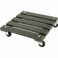 SIENA GARDEN Pflanzenroller WPC, 30 x 30 cm, anthrazit...
