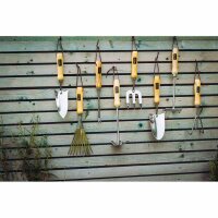 SIENA GARDEN Kleinrechen ClassicLine mit 4 Zinken Edelstahl mit Holzgriff