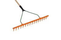 SIENA GARDEN KS-Gartenrechen 16 Zinken einseitig,64cm,mit Kante