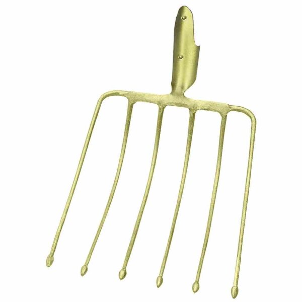 IDEAL IDEAL Rübengabel 6 Zinken ohne Stiel, goldene Federdülle