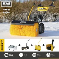 TEXAS Kehrmaschine Benzin Schneeräumer Schneefräse Laubsammler Combi 800TG 6in1