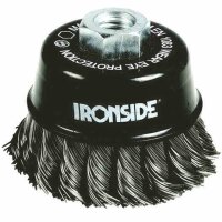 IRONSIDE 243007 Topfbürste100mm M14 0,5mm gezopft,...
