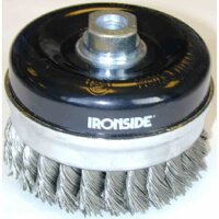 IRONSIDE 243007 Topfbürste100mm M14 0,5mm gezopft, f.Winkelschl.