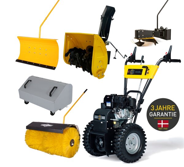TEXAS Combi 800TGE 6in1 Benzin Kehrmaschine Schneeräumer Grastrimmer Schneefräse
