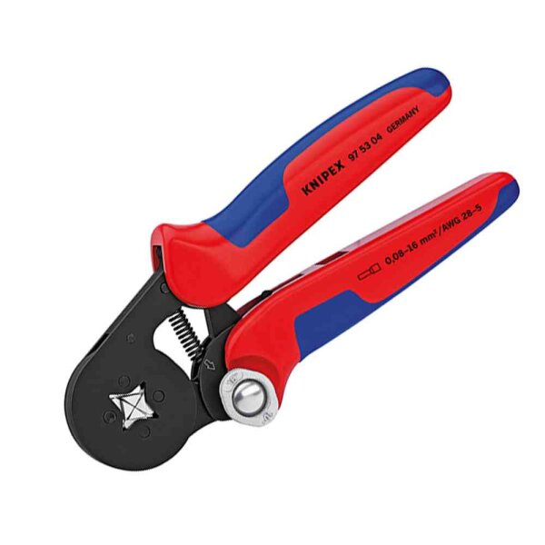 KNIPEX 0303027 Presszange, mechanisch, Aderendhülsen, 0,08-16mm², AWG28-5, Vierkantpressung,