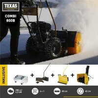 TEXAS Kehrmaschine Benzin Combi 800B 6in1 Schneefräse Schneeräumer  Laubsammler