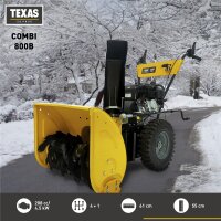 TEXAS Profi Schneefräse Benzin Combi 800B Briggs 6,1PS 4+1 Gänge - erweiterbar