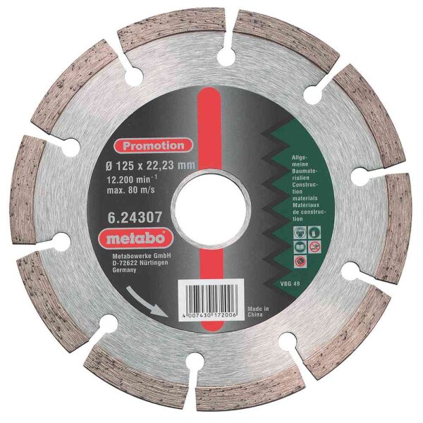 METABO 624307000 Diam-Trennscheibe Promo. 125x22,23 mm