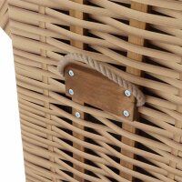 TRENDY BY DEVRIES Strandkorb Trend 10+, Stoff 741 PE natur, Akazie FSC 100%