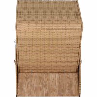 TRENDY BY DEVRIES Strandkorb Trend 10+, Stoff 741 PE natur, Akazie FSC 100%