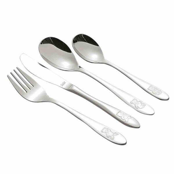 SILIT Kinderbesteck-Set 4-teilig Pezzy Edelstahl ab 3 Jahren