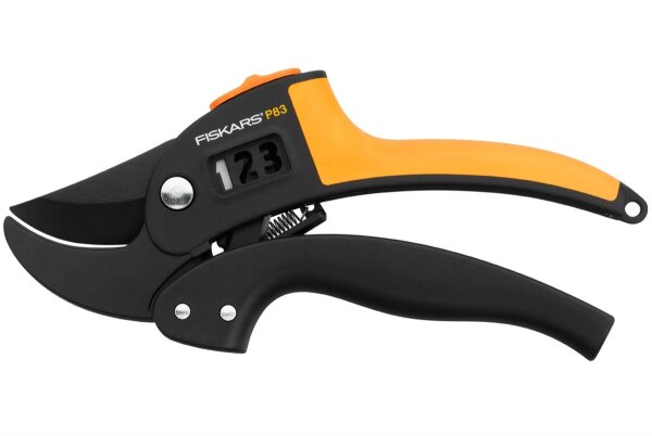 FISKARS Power Step Gartenschere, Rosenschere, Amboss Länge: 19 cm P83