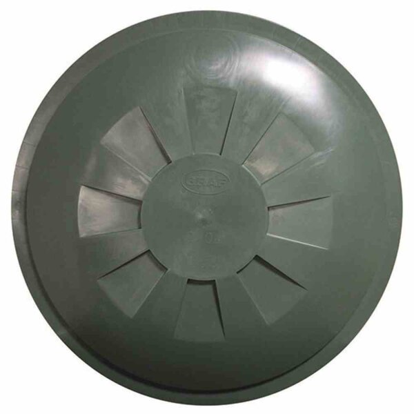 GARANTIA Deckel zu Regentonne 210L 77cm Grün rund Kunststoff