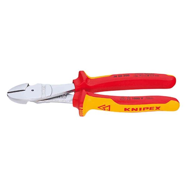 KNIPEX 0302298 Seitenschneider, 180mm, Schutzisoliert 1000V, Isoliert, VDE geprüft, Kraftseitenschneider