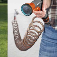 GARDENA Spiralschlauch-Set 10m, komplett mit Impulsbrause...