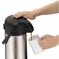 ALFI Pumpkanne 2,5 l doppelwandiger Edelstahlkörper Isolierkanne 20 Tassen
