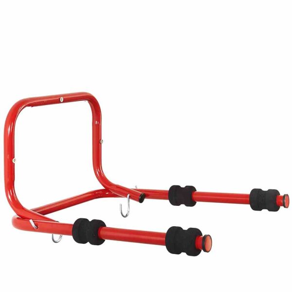 MOTTEZ Fahrradwandhalter für 2-Räder 520 x 440 x 300 mm Fahrradständer, Rot