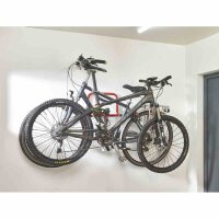 MOTTEZ Fahrradwandhalter für 2-Räder 520 x 440 x 300 mm Fahrradständer, Rot