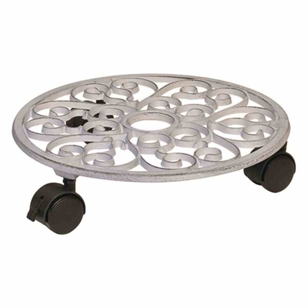 WAGNER MultiRoller Pflanzenroller Antik weiß Doppel-Rolle 50kg rund 29cm 20092301