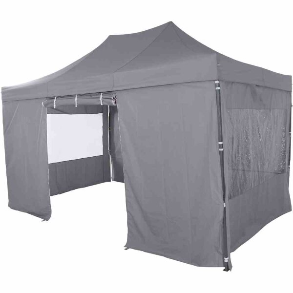 SIENA GARDEN Allrounder Pavillon Faltpavillon 300 x 450 cm rechteckig grau
