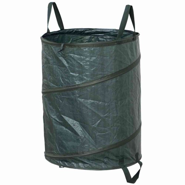 SIENA GARDEN Gartensack 168 Liter Springrahmen Polyethylen-Gewebe 3 Griffe grün