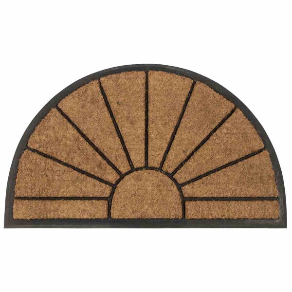 SIENA GARDEN Gummifußmatte Sonne halbrund 75 x 45 x 2 cm mit Kokosfaser