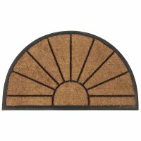 SIENA GARDEN Gummifußmatte Sonne halbrund 75 x 45 x 2 cm mit Kokosfaser