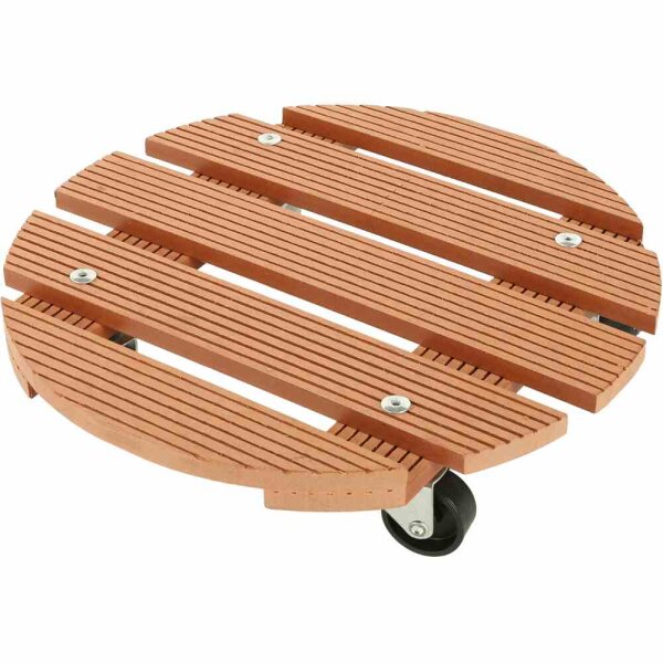 SIENA GARDEN Pflanzenroller WPC, Ø 30 cm, natur Tragkraft: 60 kg