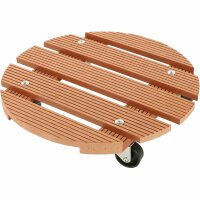 SIENA GARDEN Pflanzenroller WPC, Ø 30 cm, natur...