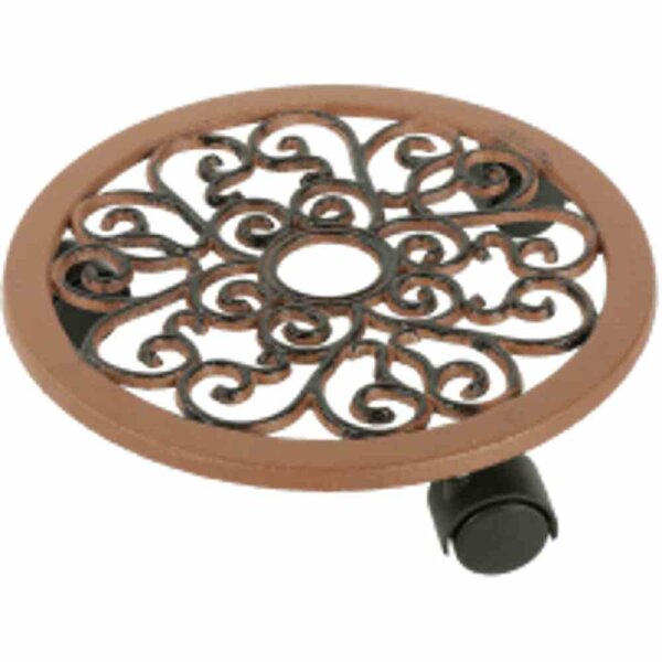 SIENA GARDEN Pflanzenroller Guss, Ø 30 cm, braun Tragkraft: 50 kg