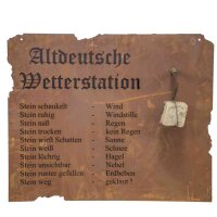 H.G-DEKO Altdeutsche Wetterstation zum Hängen Metall...
