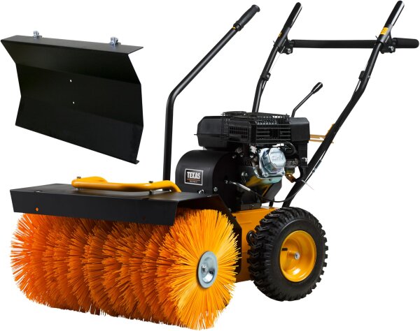 TEXAS Kehrmaschine Benzin mit Schneeschild Schneefräse Handy Sweep 650TG 212ccm
