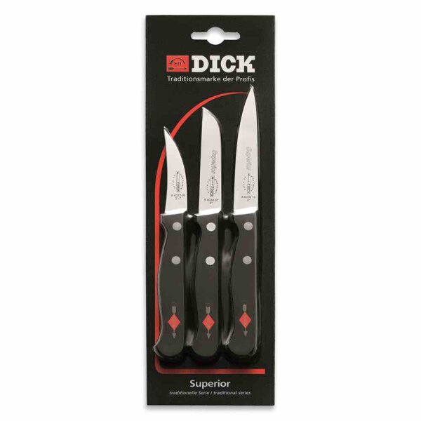 DICK Messer-Set Superior 3 teilig Küchenmesser Gemüsemesser Schälmesser