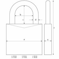 ABUS 029875 Zahlen-Kombinations-Hangschloss