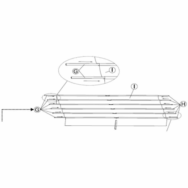SIENA GARDEN Dachstrebe zu Sky Pavillon 4x3 Meter, Bauteil #G