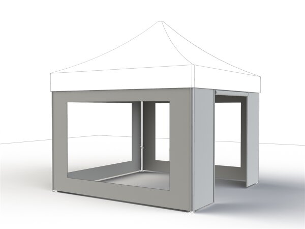 SIENA GARDEN Seitent. Faltpav. Pro 3x3 4 Stück mit Fenster