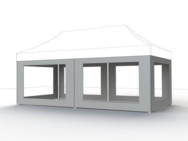 SIENA GARDEN Seitent. Faltpav. Pro 3x6 4 Stück mit Fenster