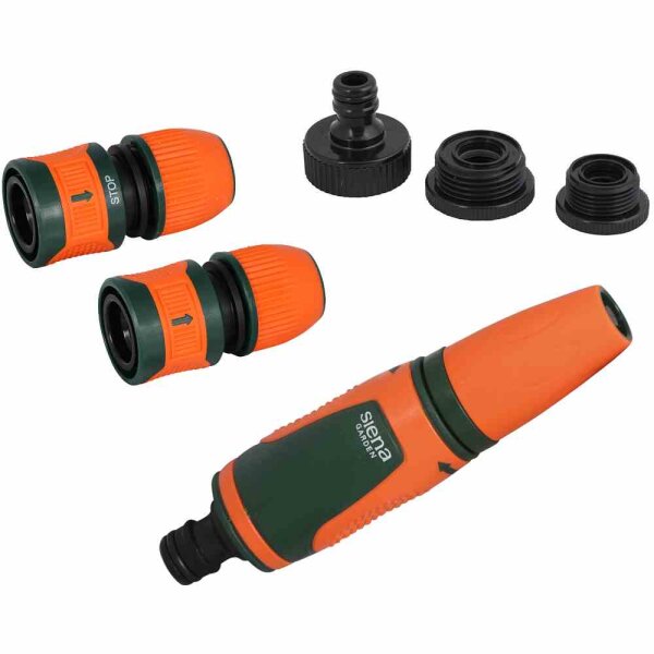 SIENA GARDEN Grundausstattung Gartenspritzen-Set 13 mm (1/2) Orange Grün