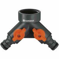 GARDENA Zwei-Wege-Ventil 19mm(¾)-Hahn 33,3mm(1)-Gewinde
