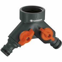 GARDENA Zwei-Wege-Ventil 19mm(¾)-Hahn 33,3mm(1)-Gewinde