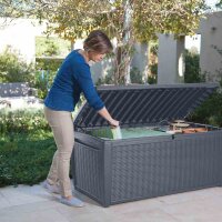 KETER Kissenbox Rattanoptik Sumatra, anthrazit 145x73x64...