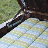 KETER Kissenbox Rattanoptik Sumatra, anthrazit 145x73x64 cm, Kunststoffgeflecht