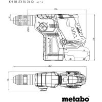 METABO Akku-Komb.KH18LTXBL24QISA im Koffer,o.Akku+Ladeg.