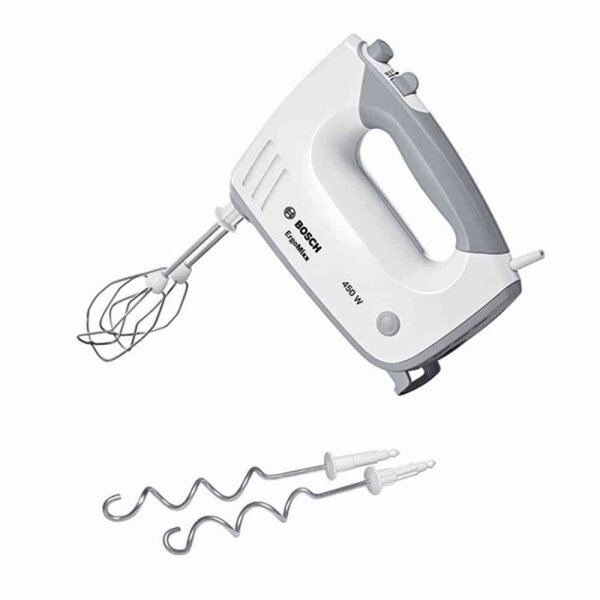 BOSCH Handrührer Handmixer 450 W 5 Stufen MFQ36400 weiß/grau