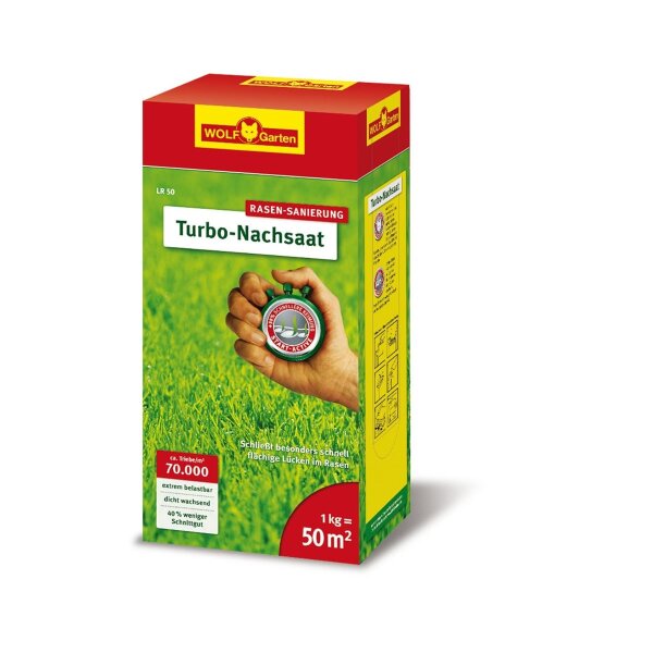 WOLF-GARTEN »Turbo-Nachsaat« Rasensaat LR 50 Rasensamen